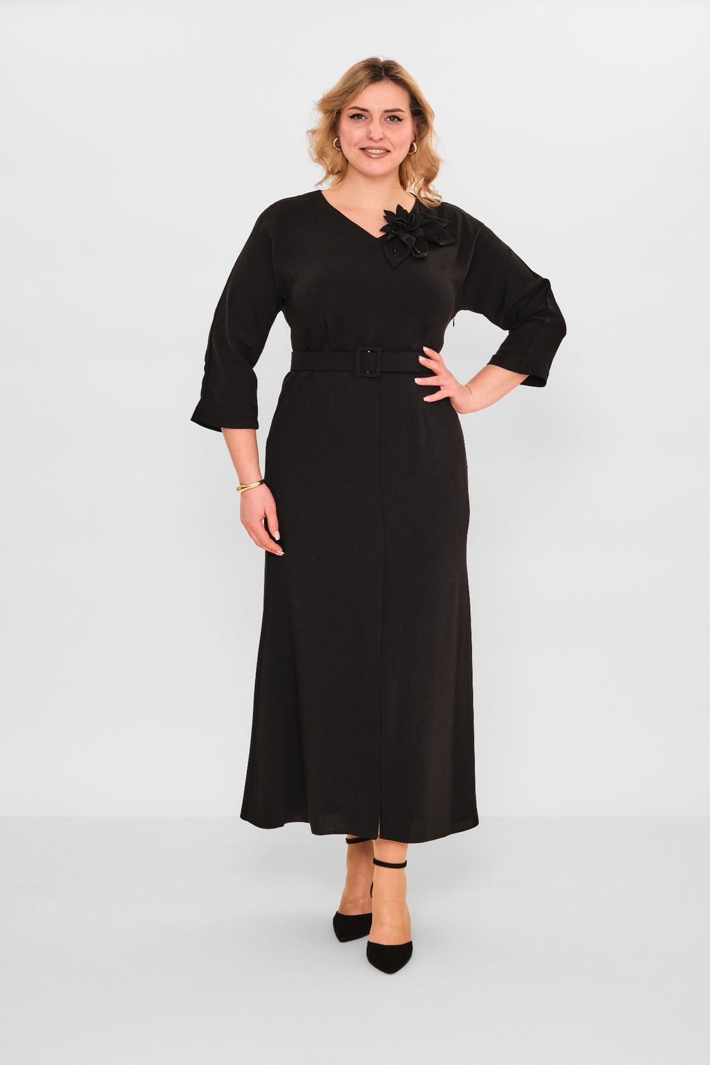 Dress port - Plus Size Dress (DSP26Y5501) - 8690200090875