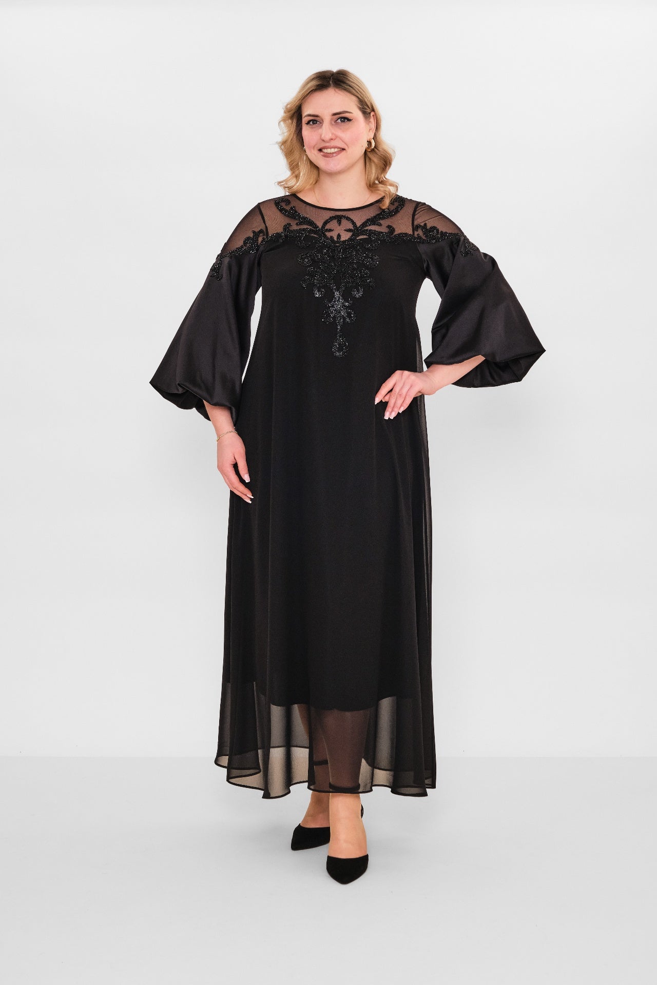 Dress port - Plus Size Dress (DSP26Y5725) - 8690200092145