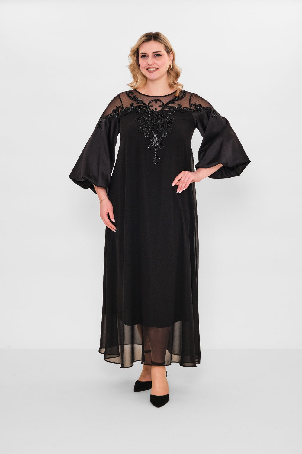 Dress port - Plus Size Dress (DSP26Y5725) - 8690200092145
