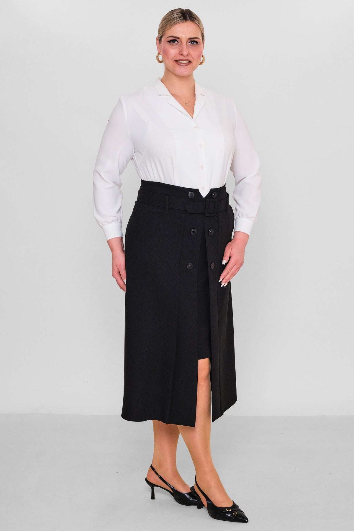 Elitline - Plus Size Skirt (ELT26Y2-33-3015) - 8690200096419