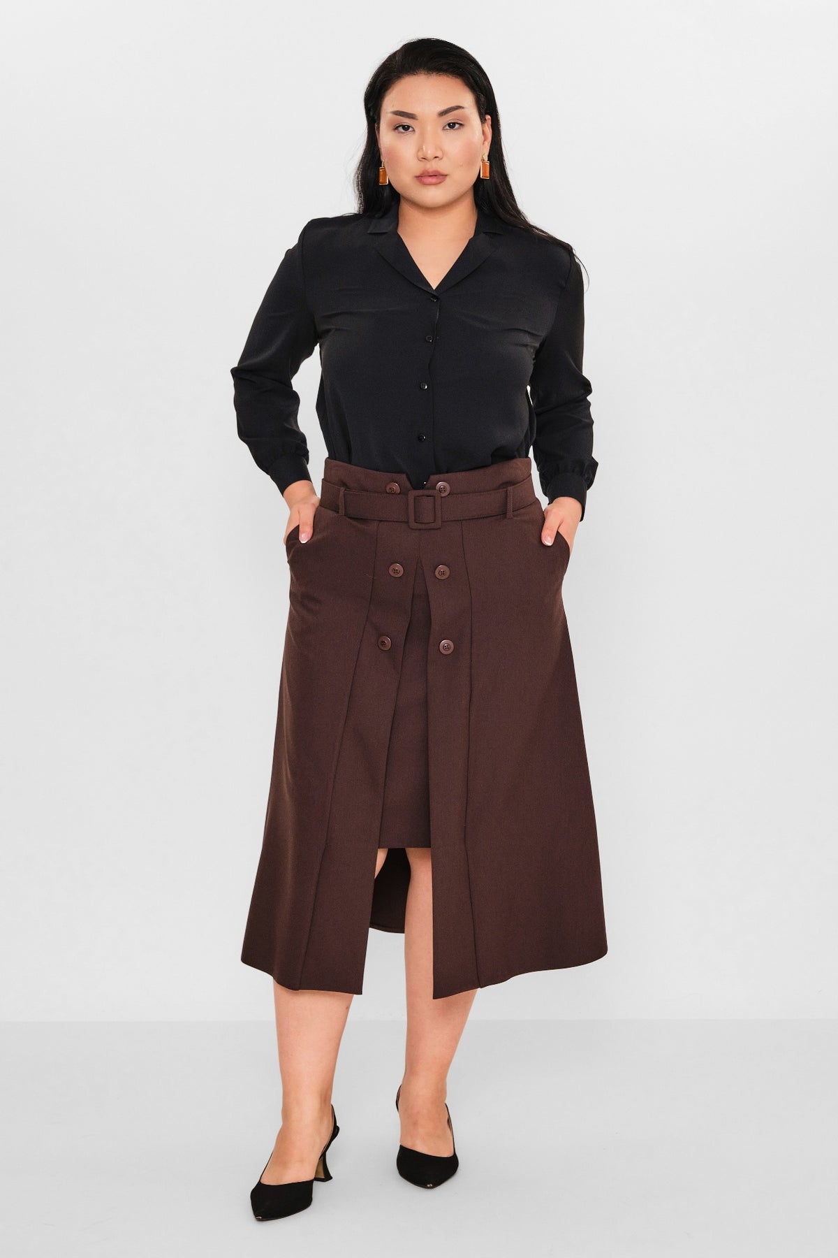 Elitline - Plus Size Skirt (ELT26Y2-33-3015) - 8690200096426