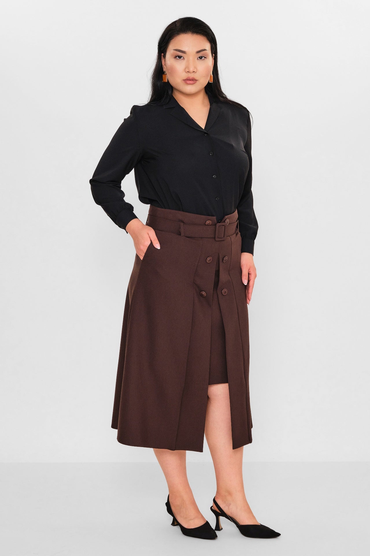 Elitline - Plus Size Skirt (ELT26Y2-33-3015) - 8690200096426