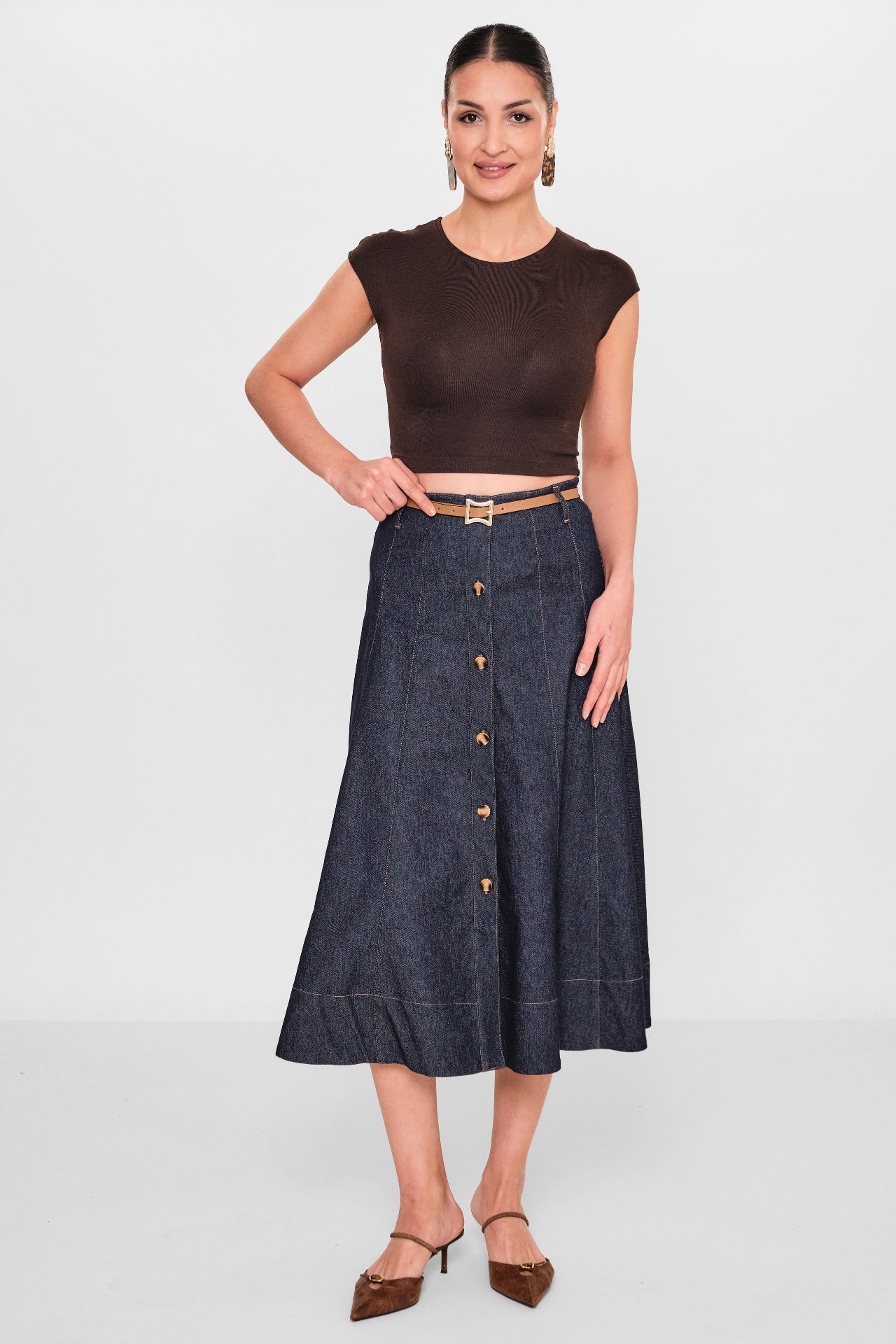 Eli̇tli̇ne - Plus Size Skirt (ELT26Y2-34-1006) - 8690200096983