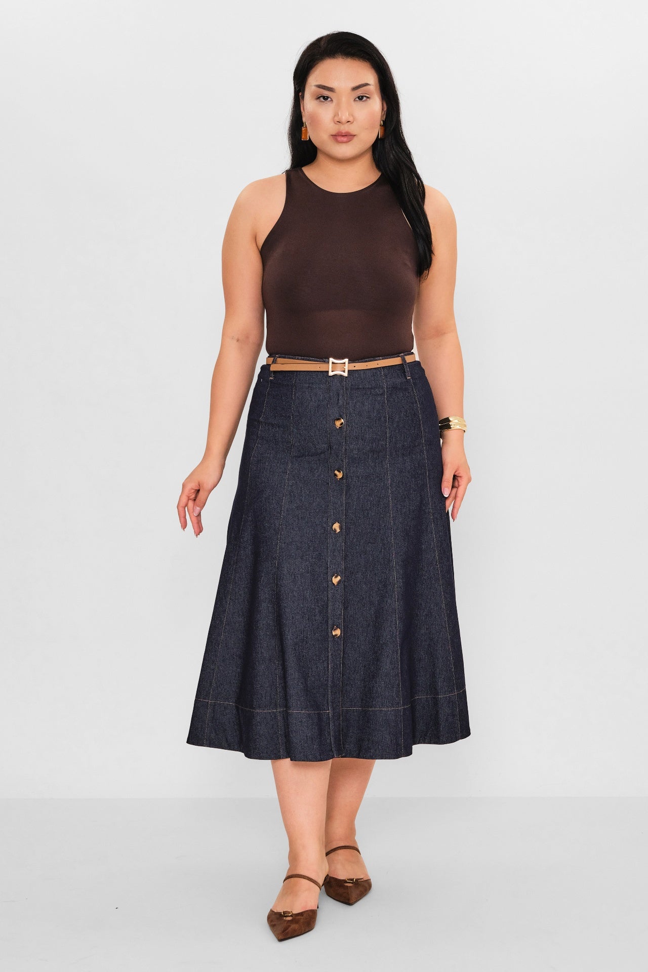 Elitline - Plus Size Skirt (ELT26Y2-34-4010) - 8690200097256