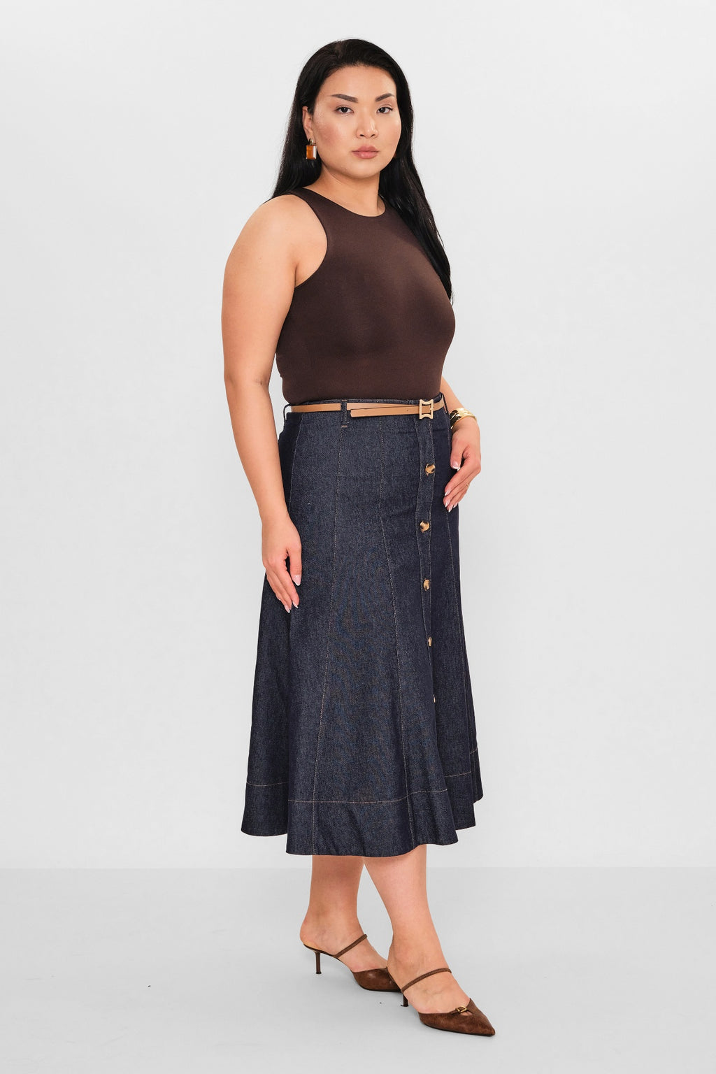 Elitline - Plus Size Skirt (ELT26Y2-34-4010) - 8690200097256