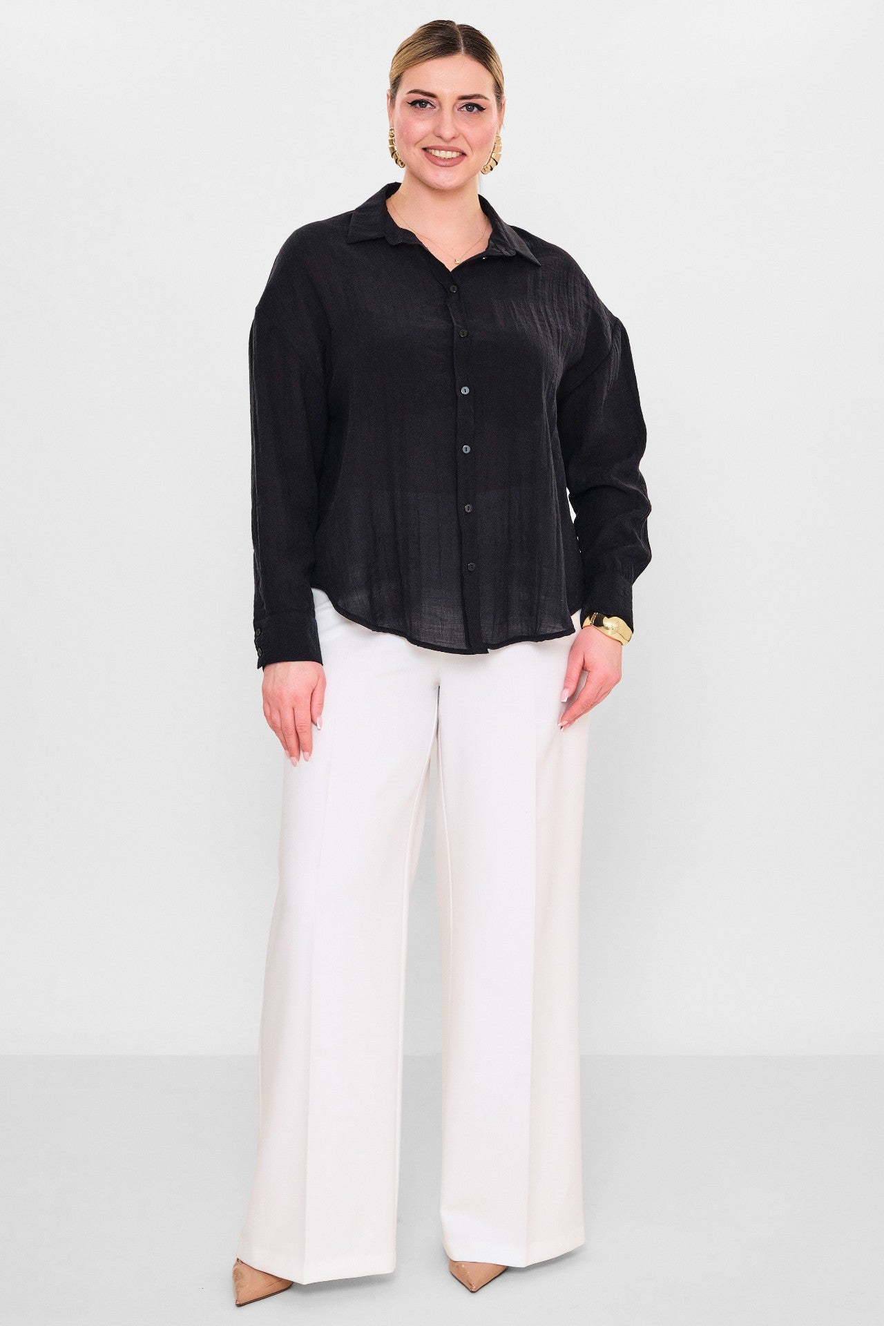 Laluce - Plus Size Shirt (L2.Y26.GML.2G150) - 8690200098352