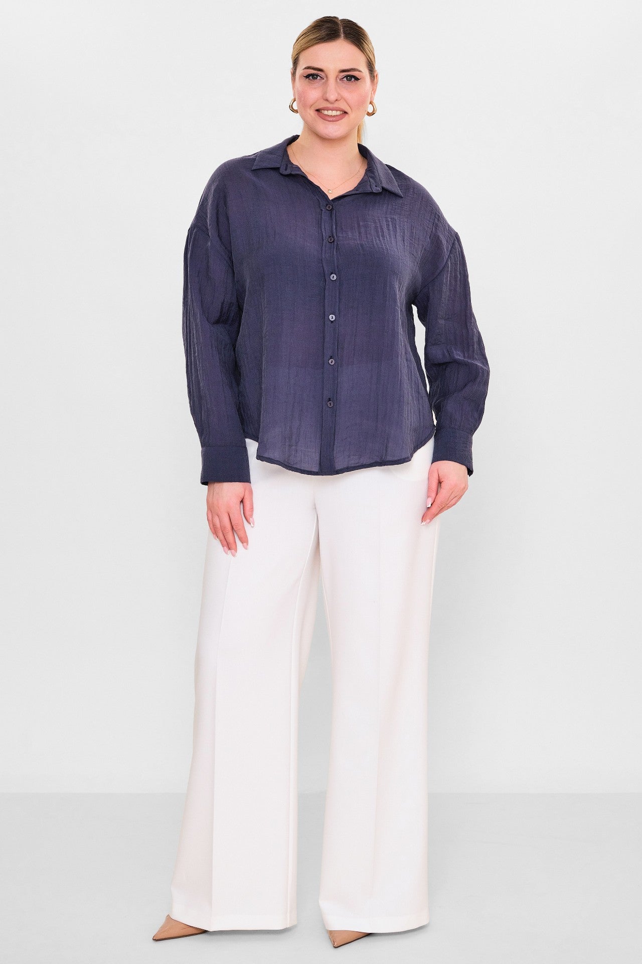Laluce - Plus Size Shirt (L2.Y26.GML.2G150) - 8690200098369