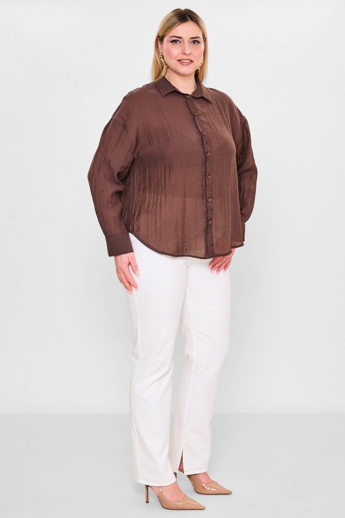 Laluce - Plus Size Shirt (L2.Y26.GML.2G150) - 8690200098376