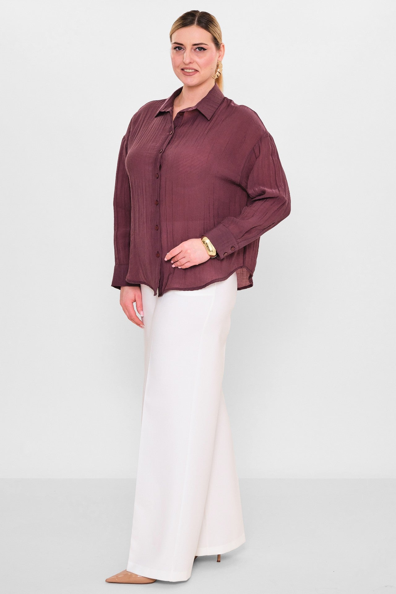 Laluce - Plus Size Shirt (L2.Y26.GML.2G150) - 8690200098390