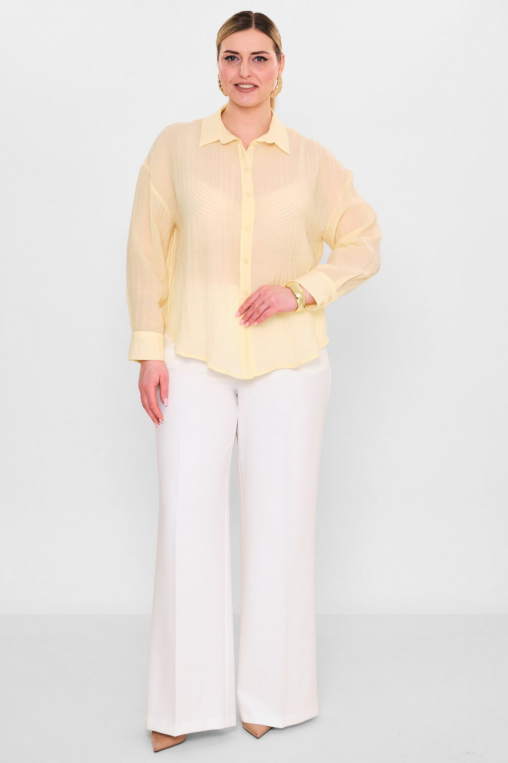 Laluce - Plus Size Shirt (L2.Y26.GML.2G150) - 8690200098406