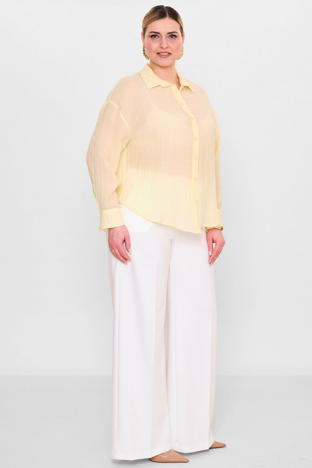 Laluce - Plus Size Shirt (L2.Y26.GML.2G150) - 8690200098406