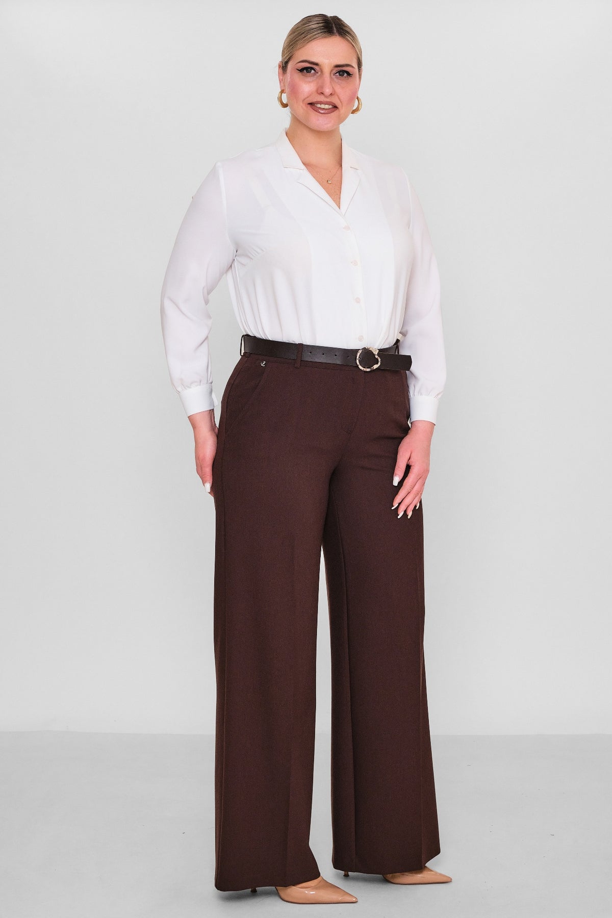 Elitline - Plus Size Trousers (ELT26Y1-33-3014) - 8690200099564
