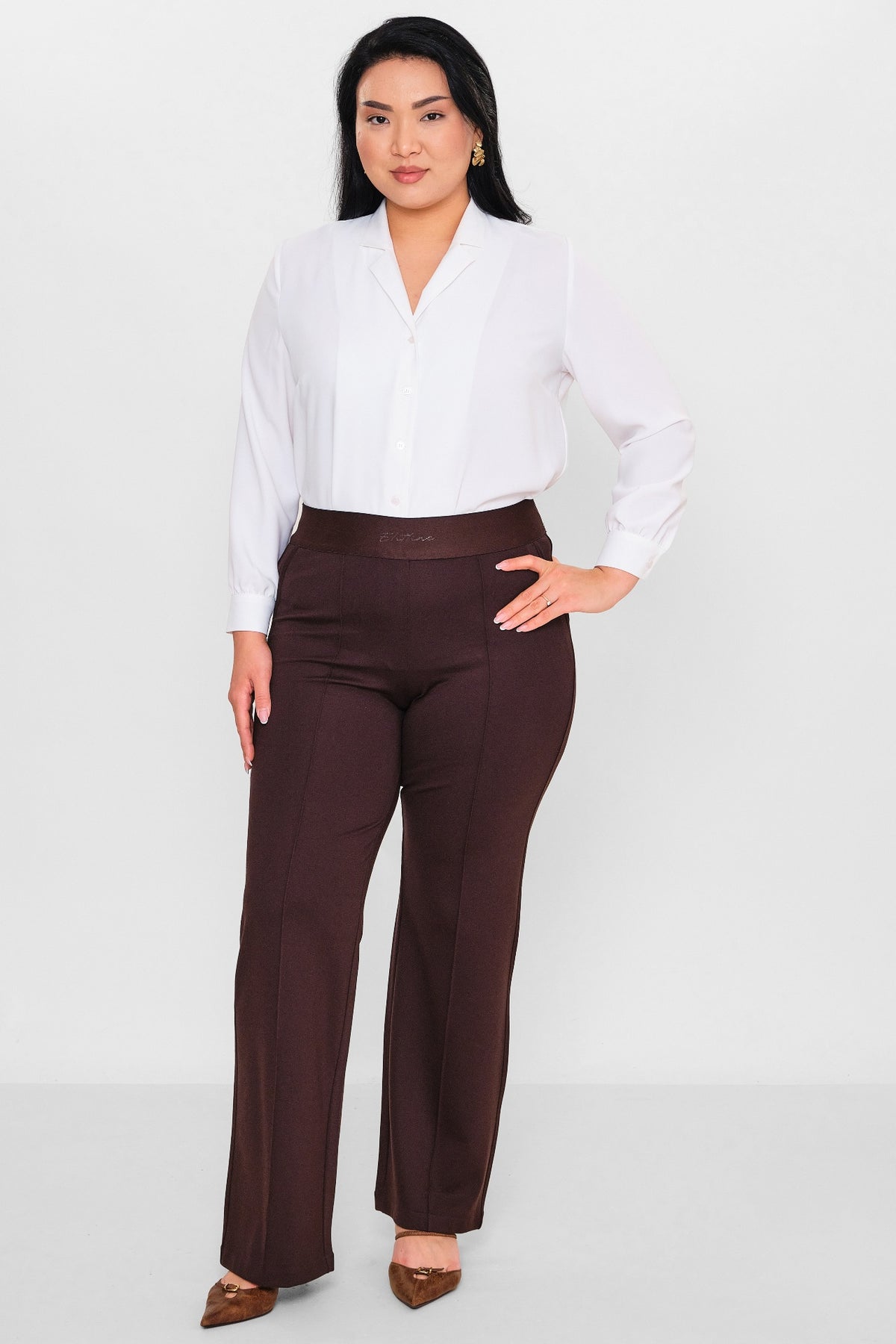 Elitline - Plus Size Trousers (ELT26Y1-24-4073) - 8690200099724