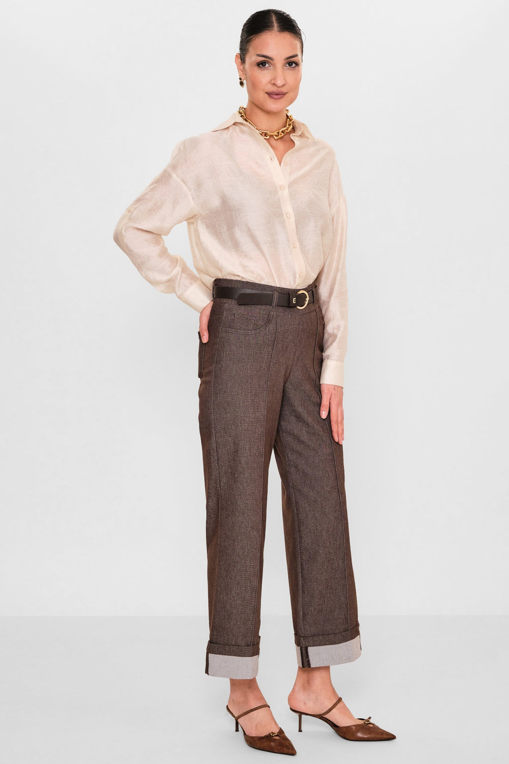 Elitline - Plus Size Trousers (ELT26Y1-34-1023) - 8690200100185