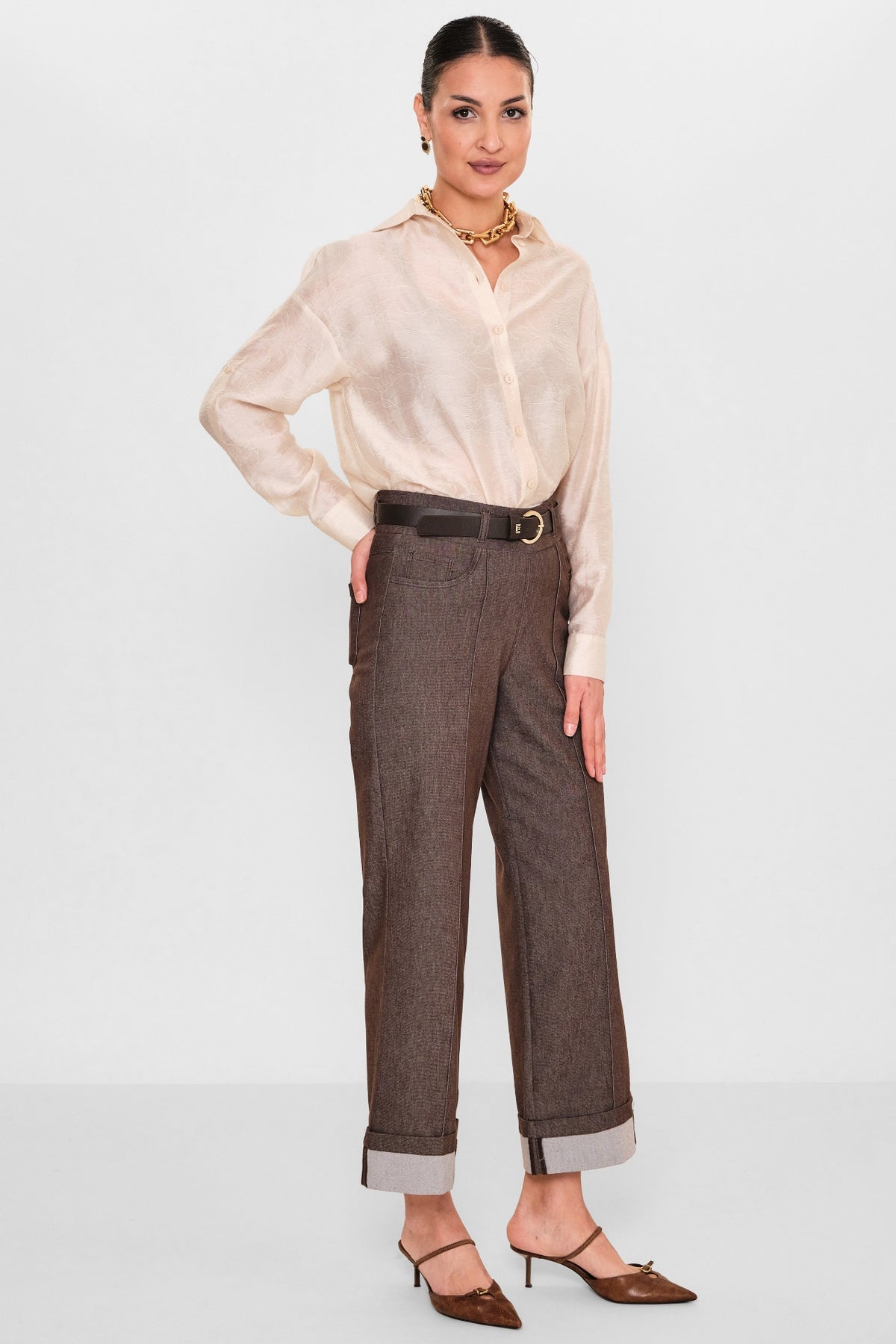 Elitline - Plus Size Trousers (ELT26Y1-34-1023) - 8690200100185
