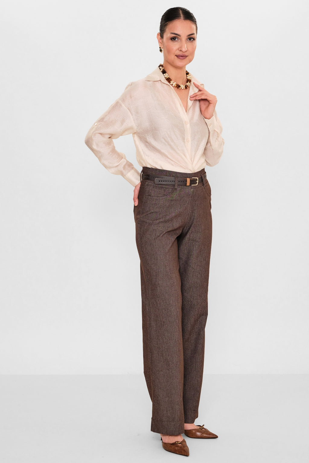 Elitline - Plus Size Trousers (ELT26Y1-34-1024) - 8690200100307
