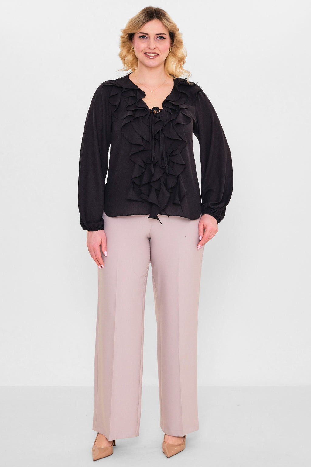Welike - Plus Size Blouse (WLK26Y1435) - 8690200101526