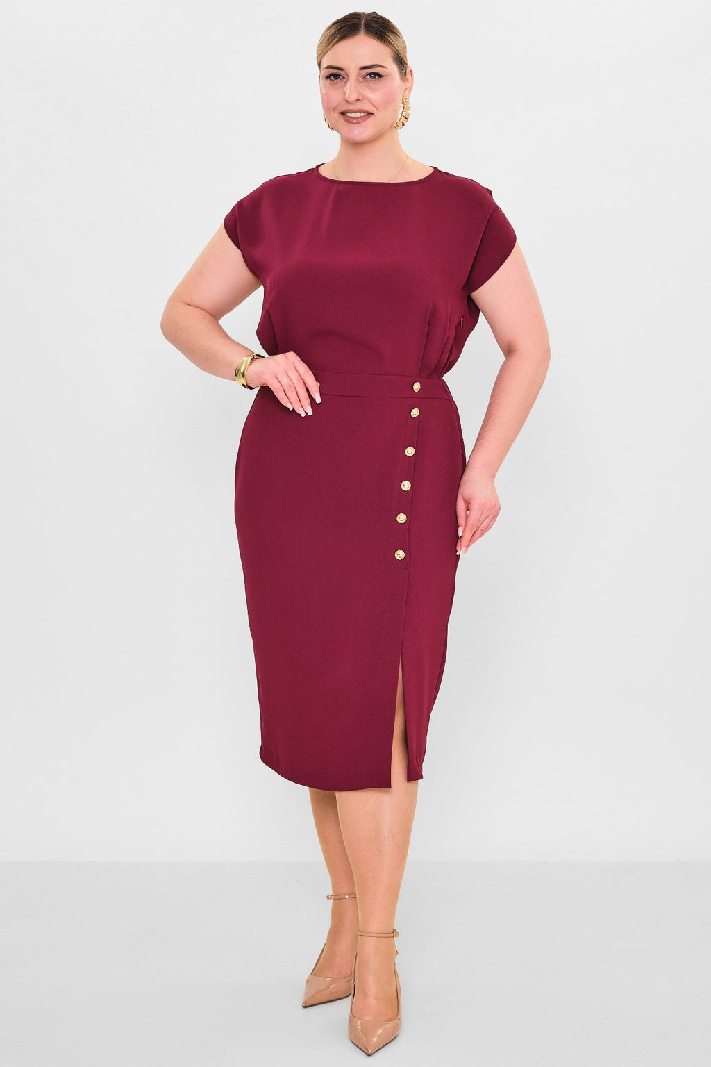 Laluce - Plus Size Dress (L2.Y26.ELB.2E663) - 8690200102462