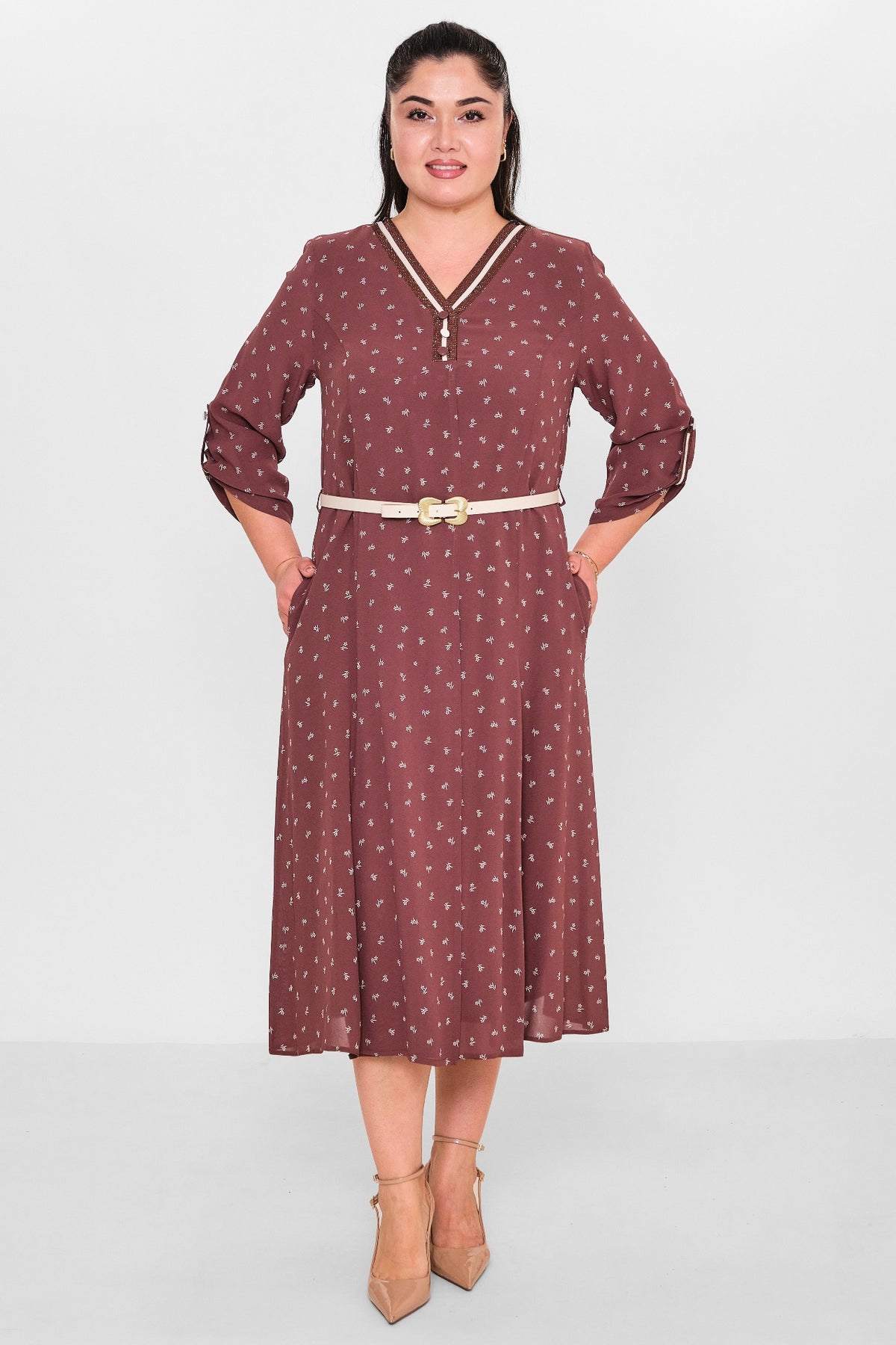 Gumanize - Plus Size Dress (GMZ2025-451-7617) - 8690200103087