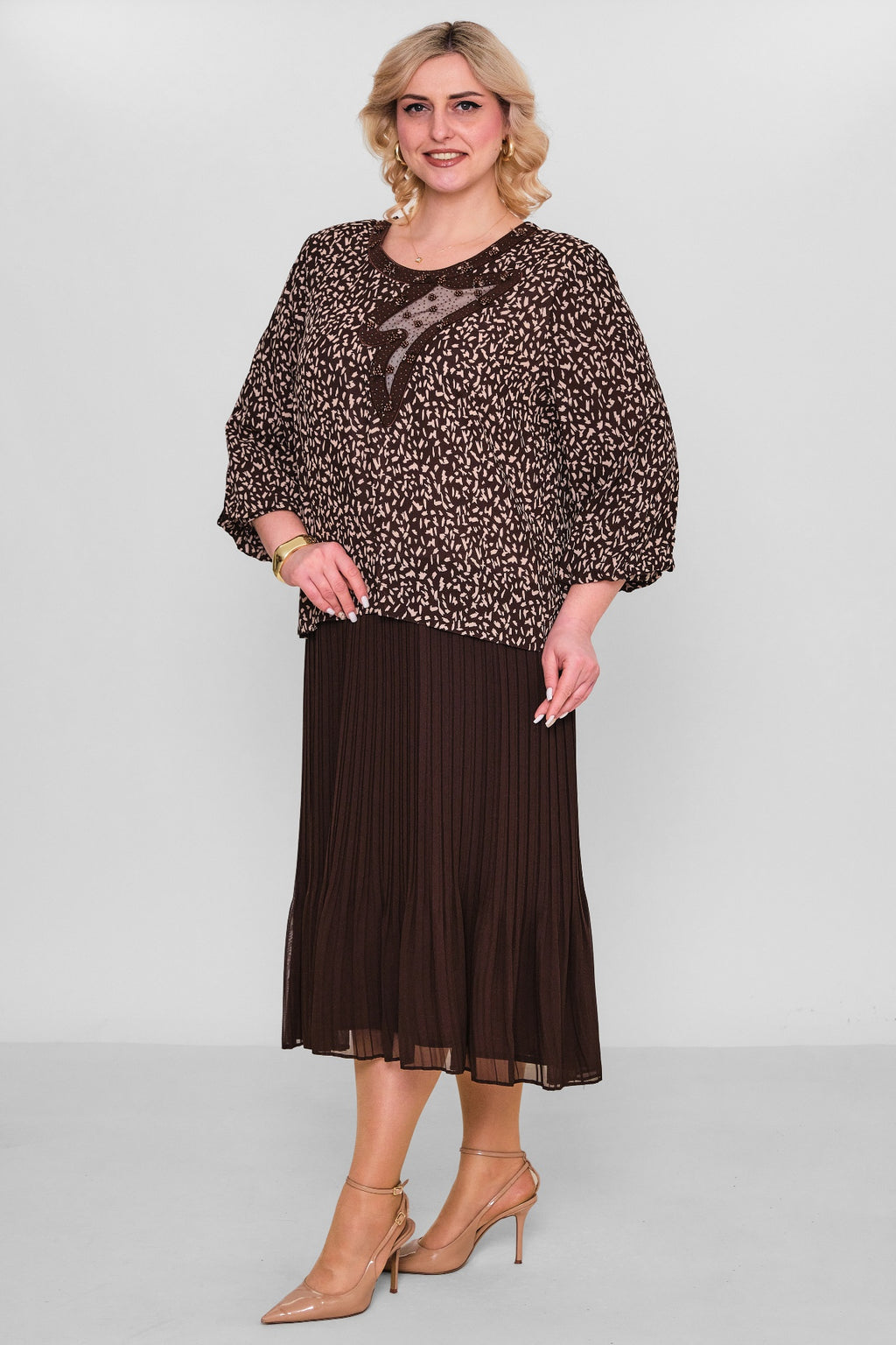Gumanize - Extended Plus Size Dress (GMZ2026-568-7968) - 8690200103278