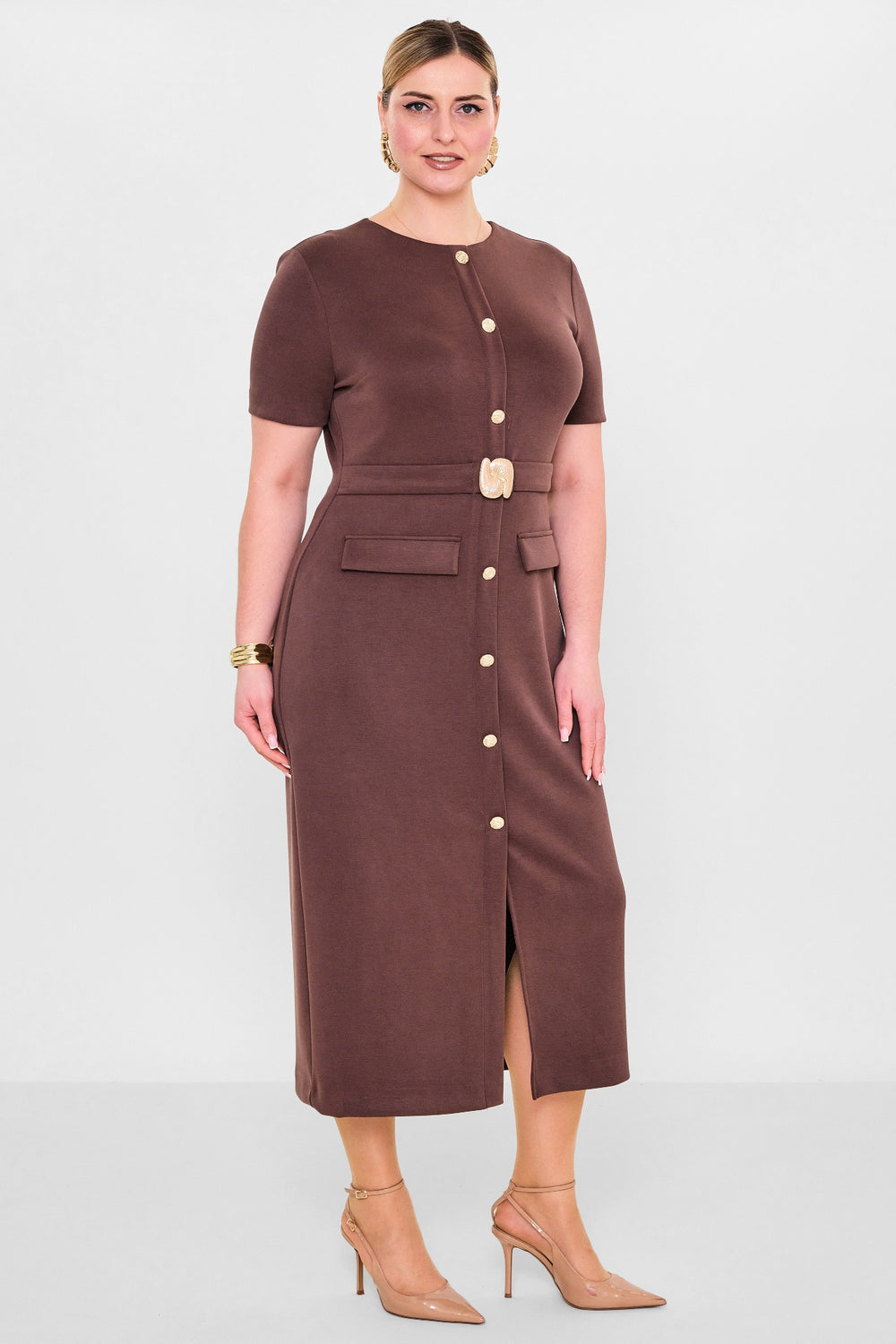 Laluce - Plus Size Dress (L2.Y26.ELB.2E668) - 8690200103544