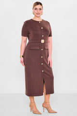 Laluce - Plus Size Dress (L2.Y26.ELB.2E668) - 8690200103544