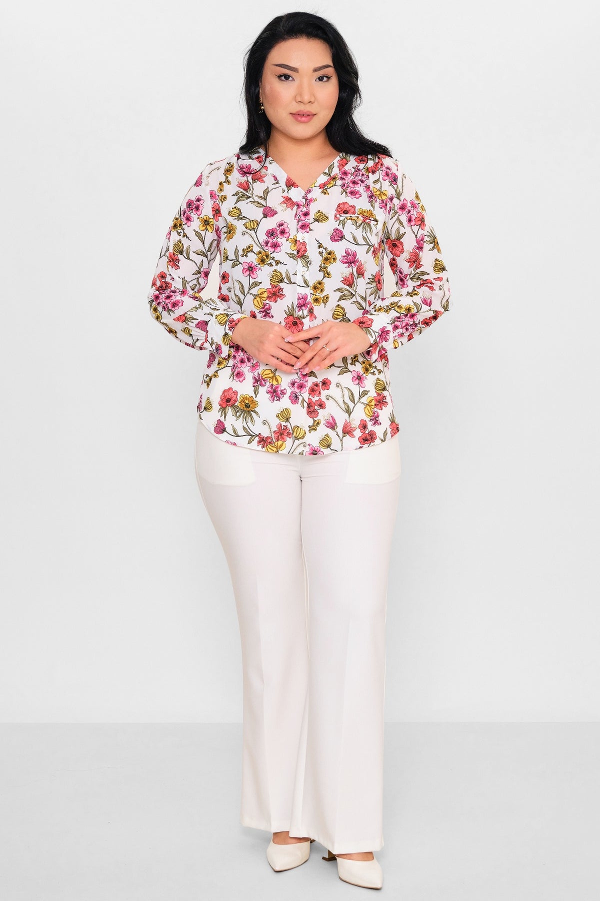 Selen - Plus Size Blouse (SLN26Y560252) - 8690200105951