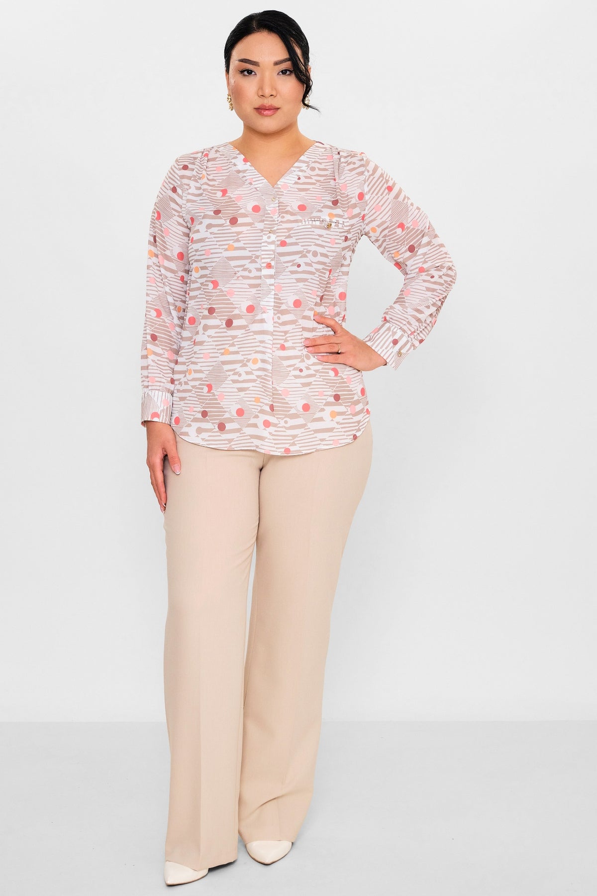 Selen - Plus Size Blouse (SLN26Y560252) - 8690200105968