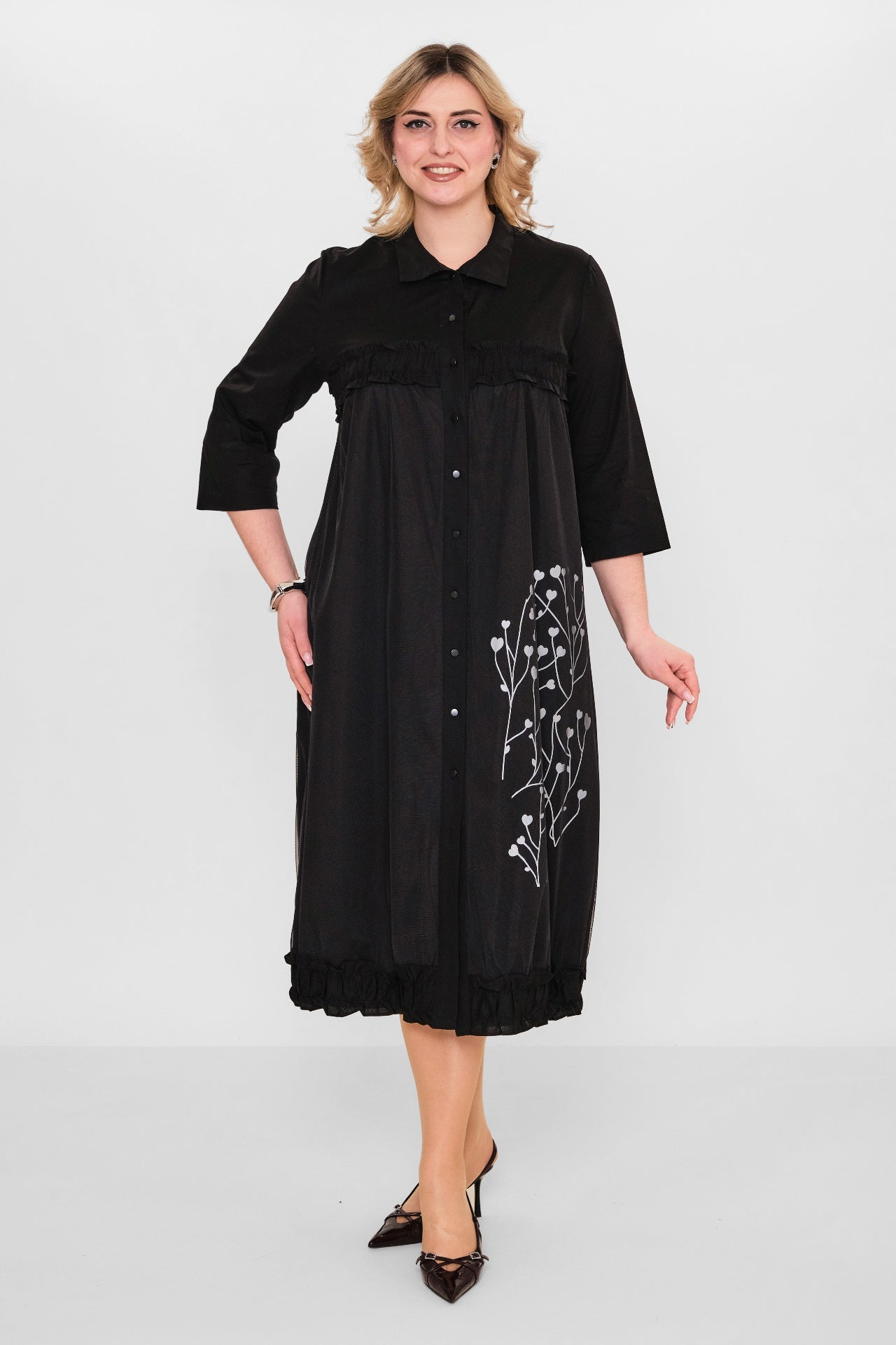 Ebberro - Plus Size Dress (EBR26Y10426BB) - 8690200107887