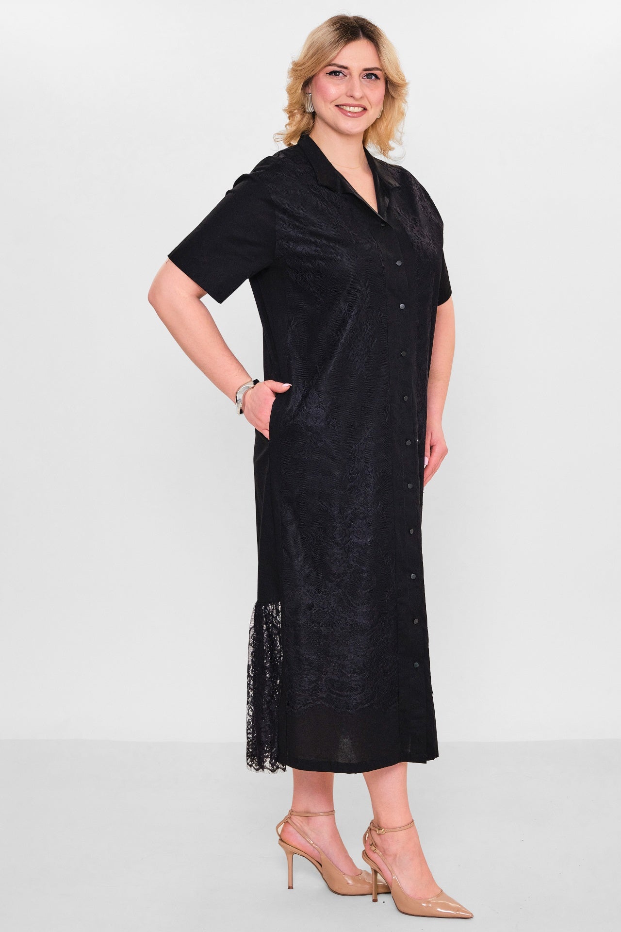 Ebberro - Plus Size Dress (EBR26Y10526BB) - 8690200107894
