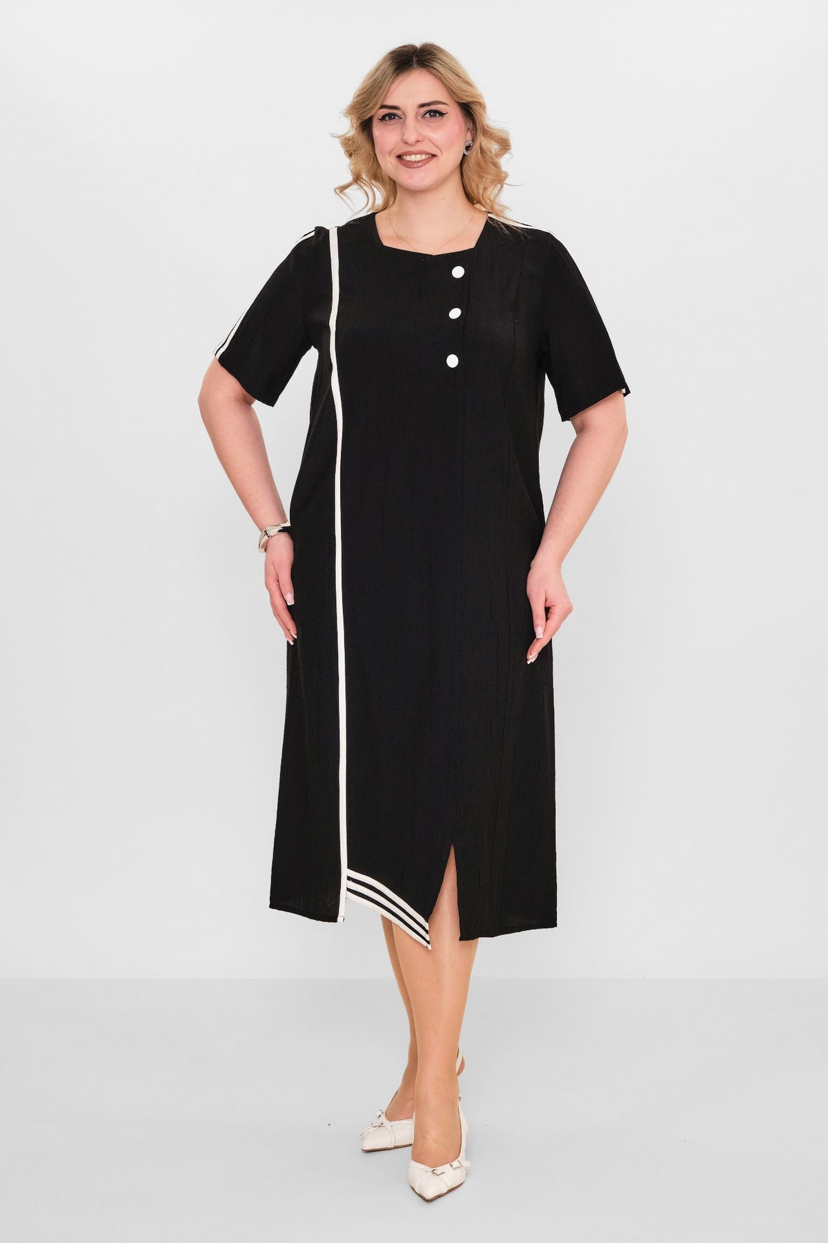 Ebberro - Plus Size Dress (EBR26Y11226BB) - 8690200107917