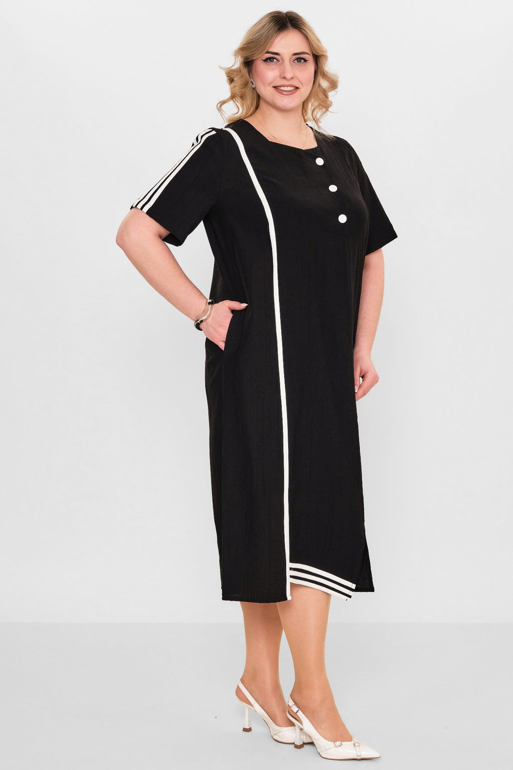 Ebberro - Plus Size Dress (EBR26Y11226BB) - 8690200107917