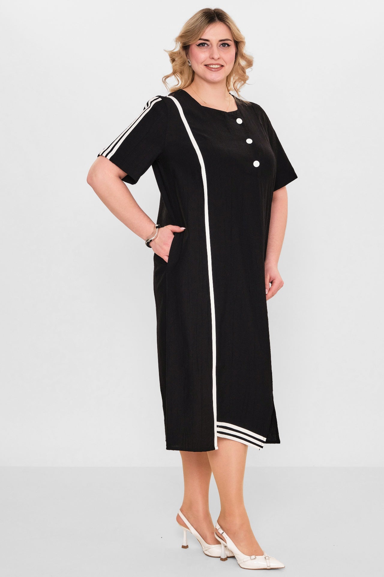 Ebberro - Plus Size Dress (EBR26Y11226BB) - 8690200107917
