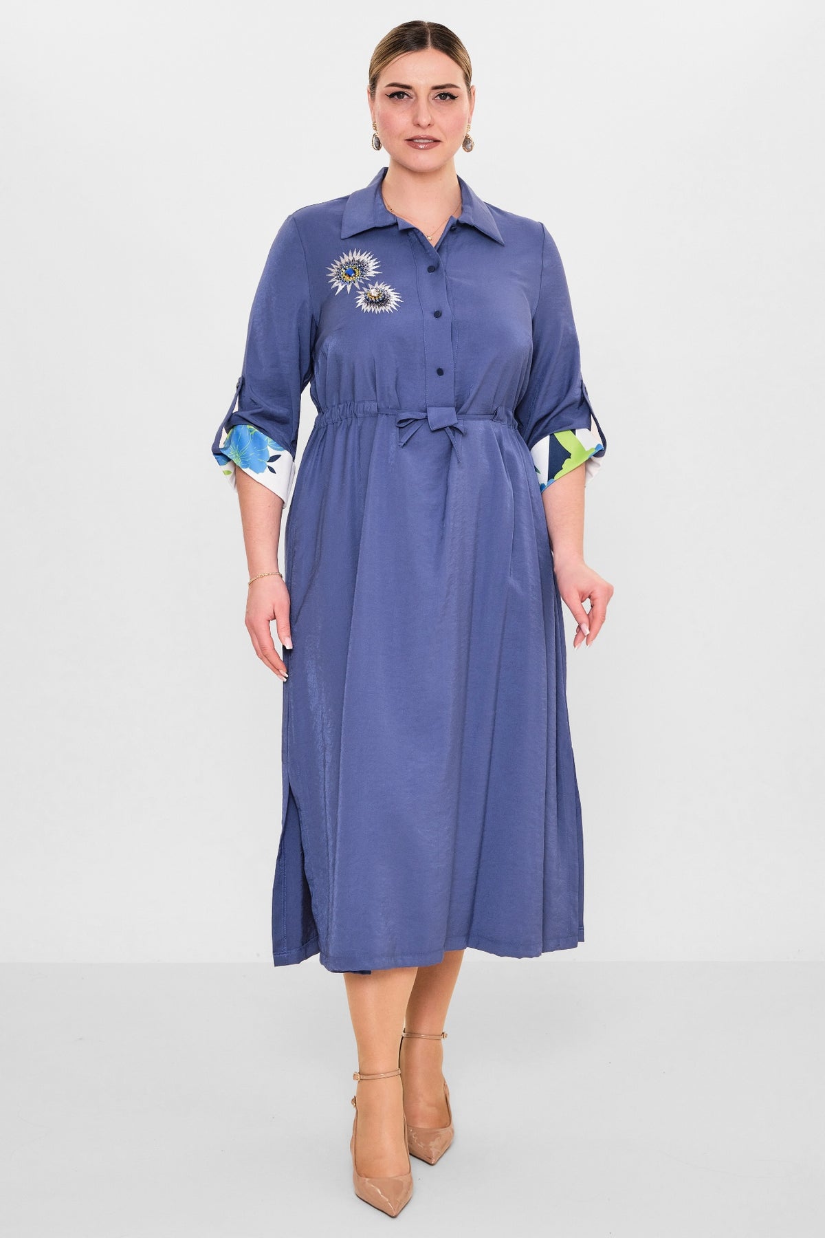 Ebberro - Plus Size Dress (EBR26Y11824BB) - 8690200107955