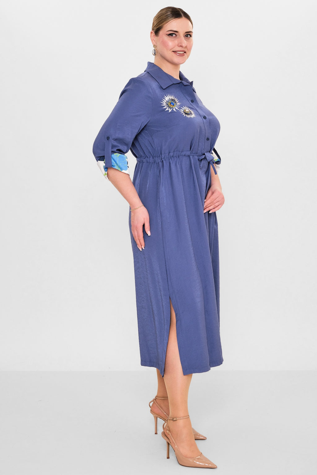 Ebberro - Plus Size Dress (EBR26Y11824BB) - 8690200107955