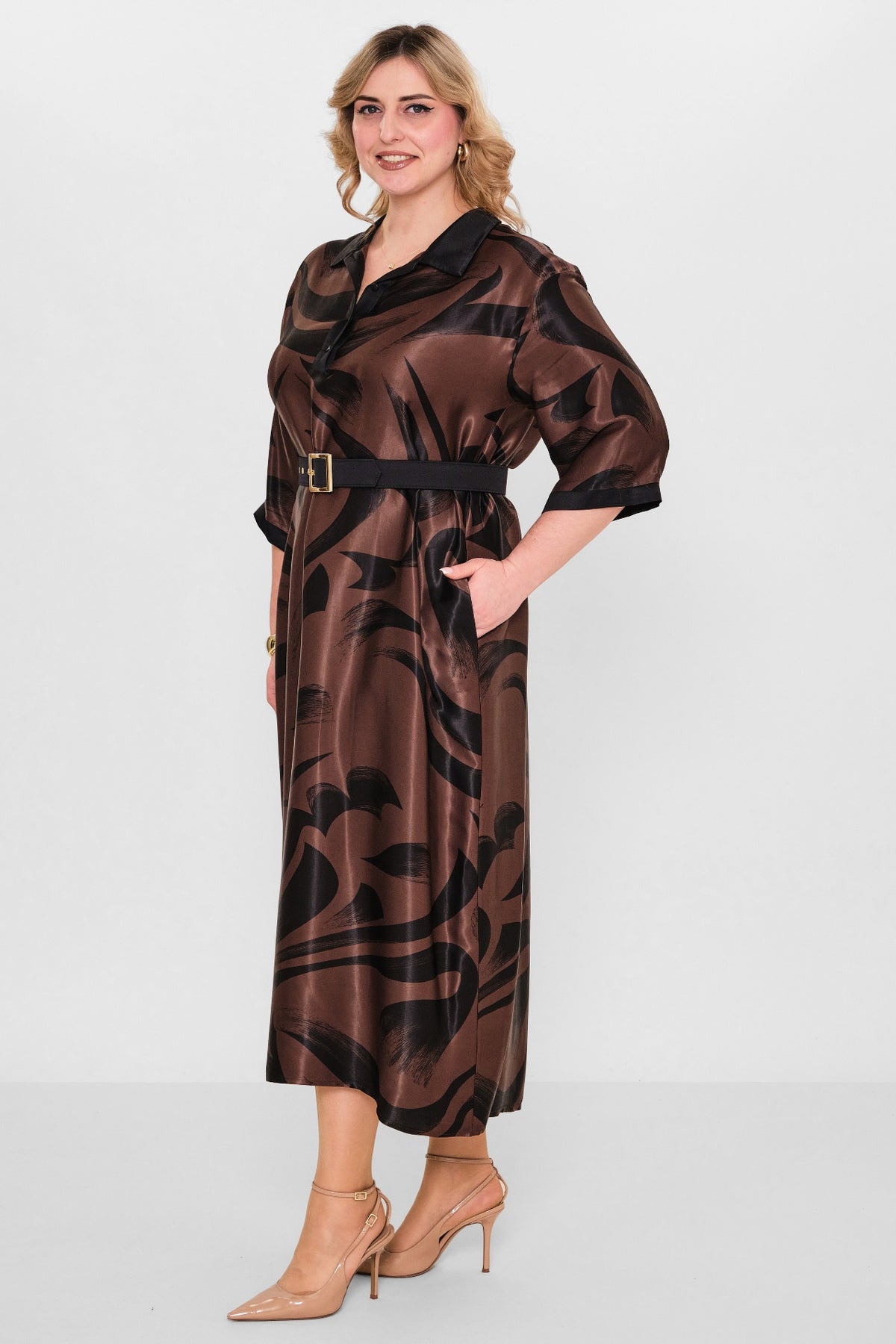 Ebberro - Plus Size Dress (EBR26Y12524BB) - 8690200107962