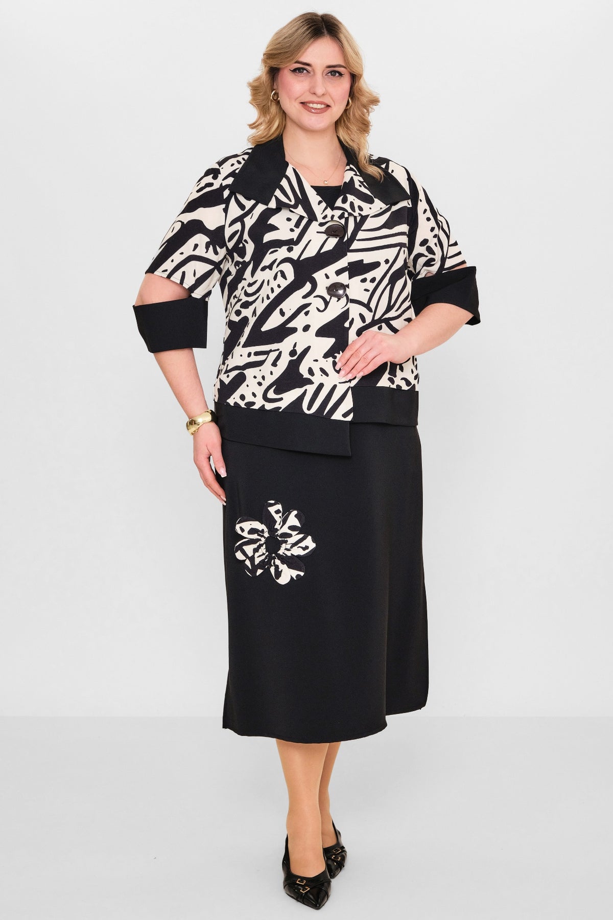 Ebberro - Plus Size Dress (EBR26Y25601BB) - 8690200108037