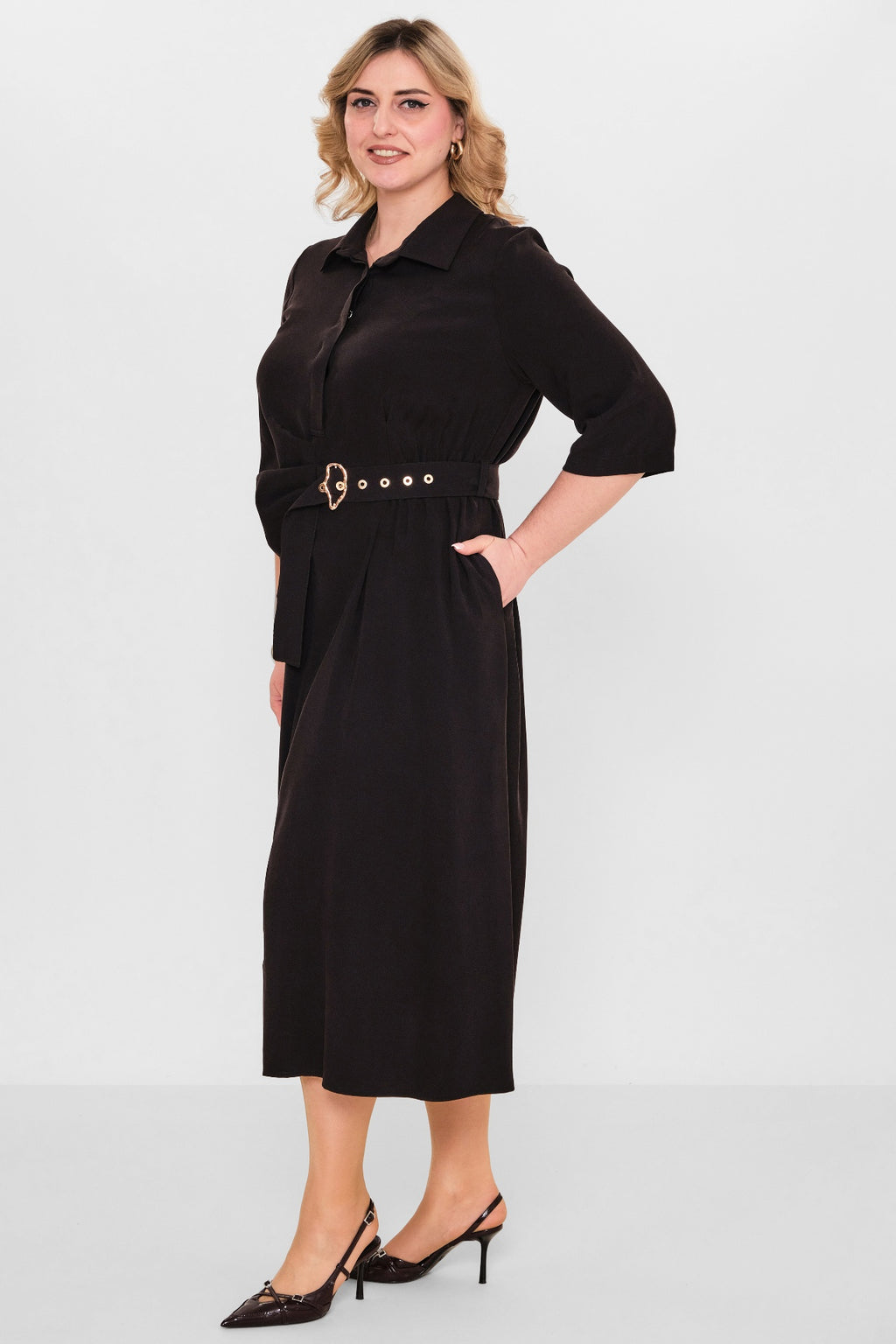 Ebberro - Plus Size Dress (EBR26Y25914BB) - 8690200108044