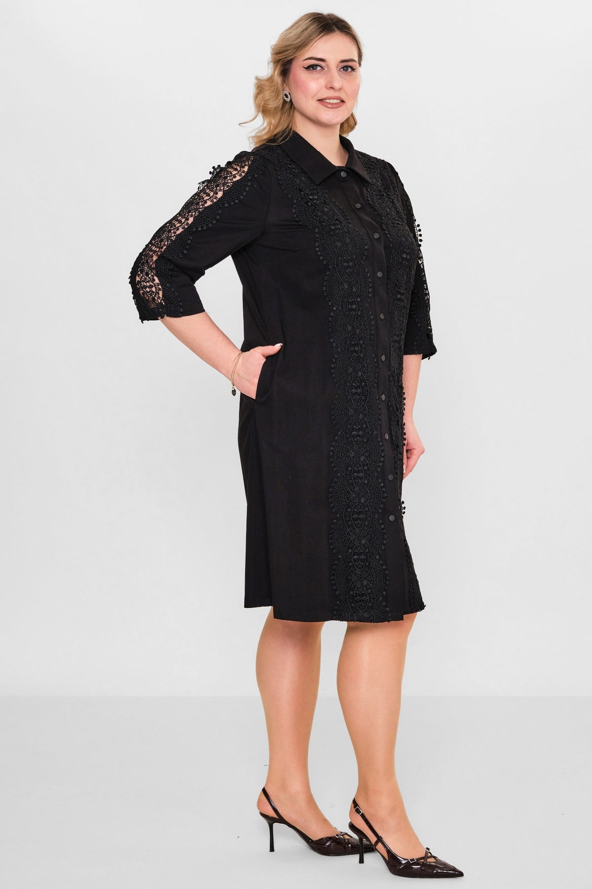 Ebberro - Plus Size Dress (EBR26Y25919BB) - 8690200108051
