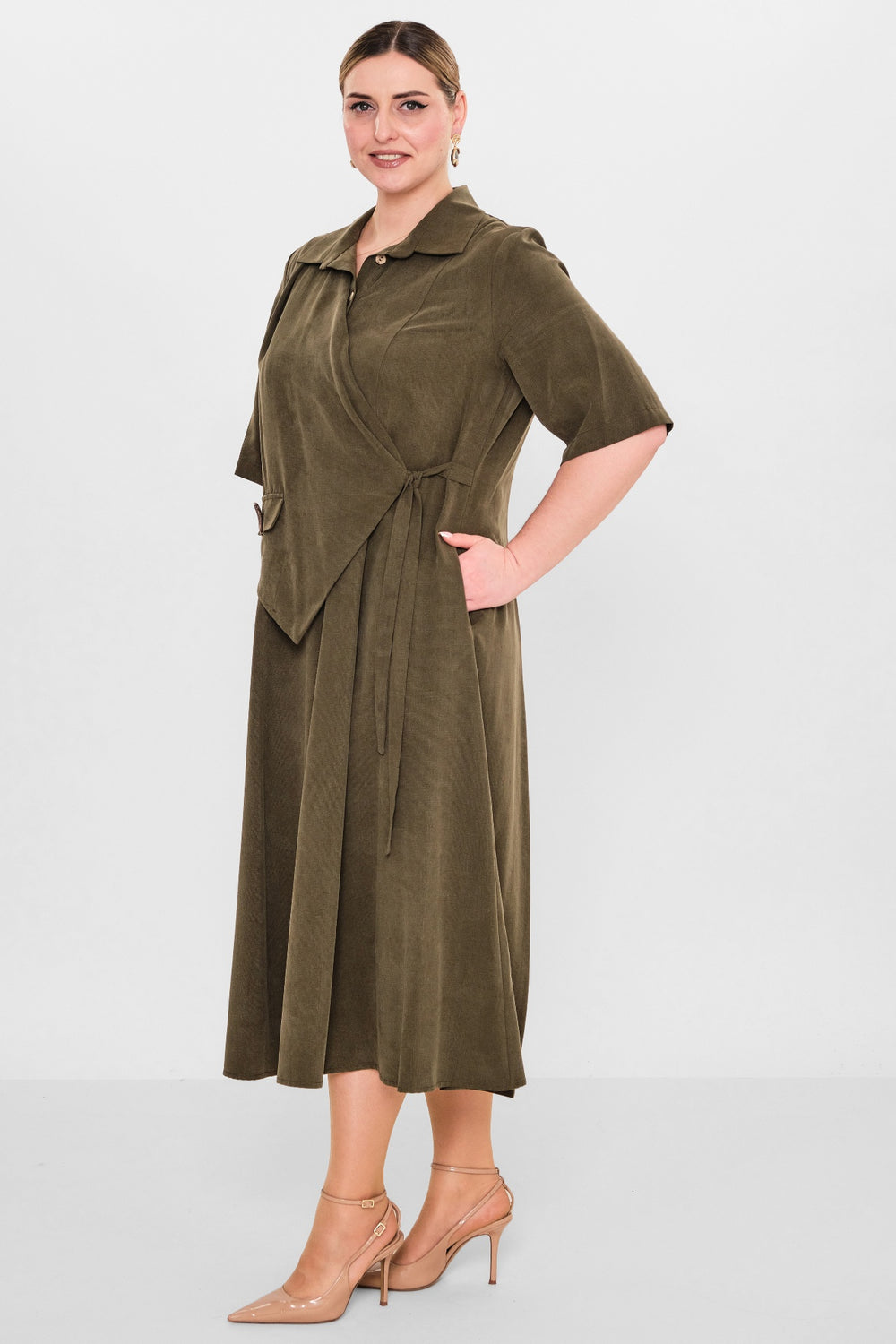 Ebberro - Plus Size Dress (EBR26Y25968BB) - 8690200108075