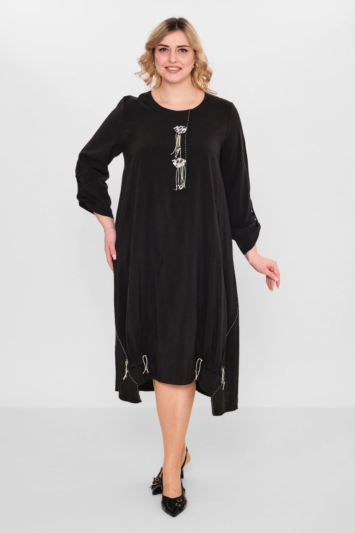 Ebberro - Plus Size Dress (EBR26Y26715BB) - 8690200108136
