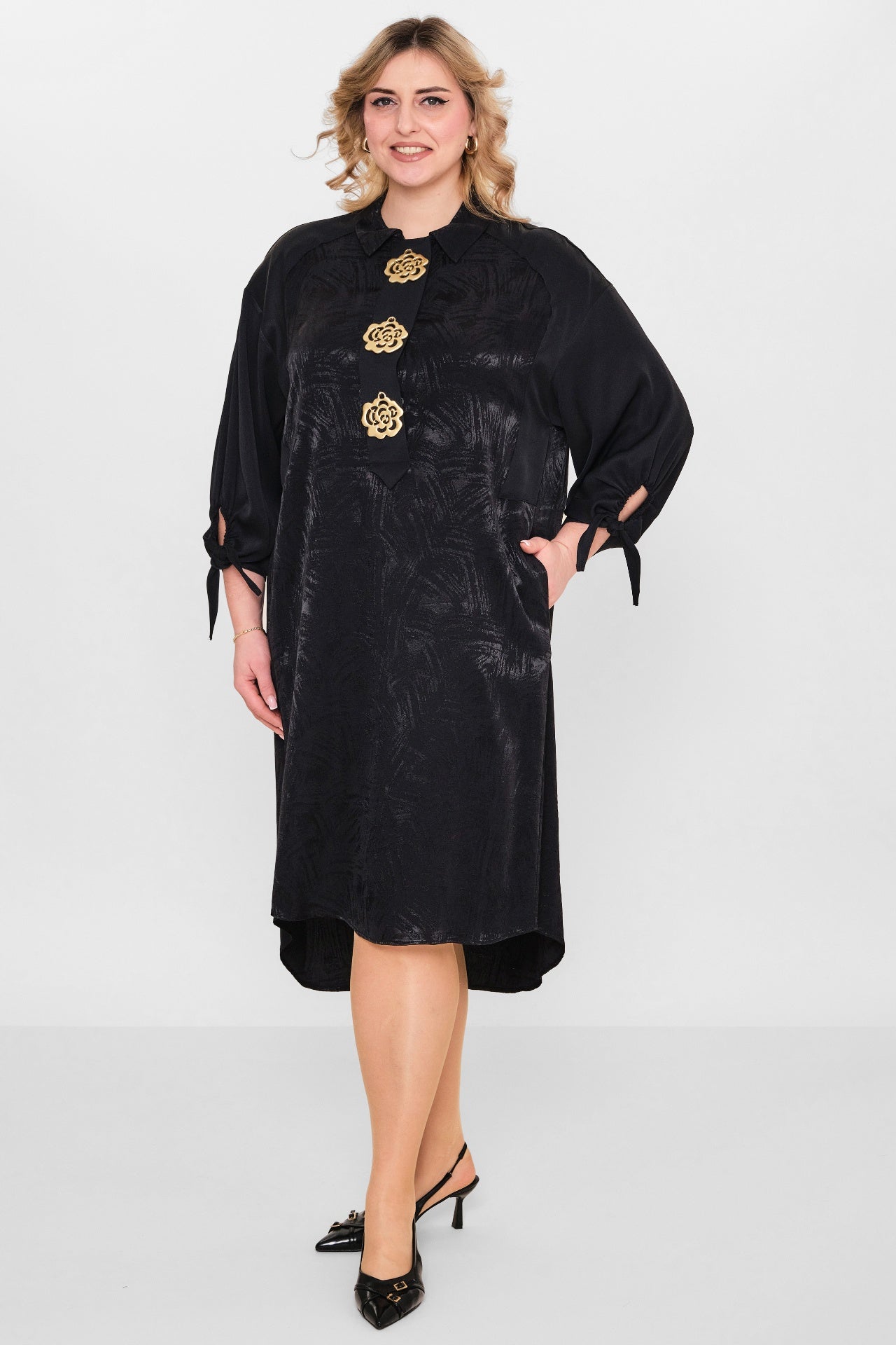 Ebberro - Plus Size Dress (EBR26Y51925BB) - 8690200108303