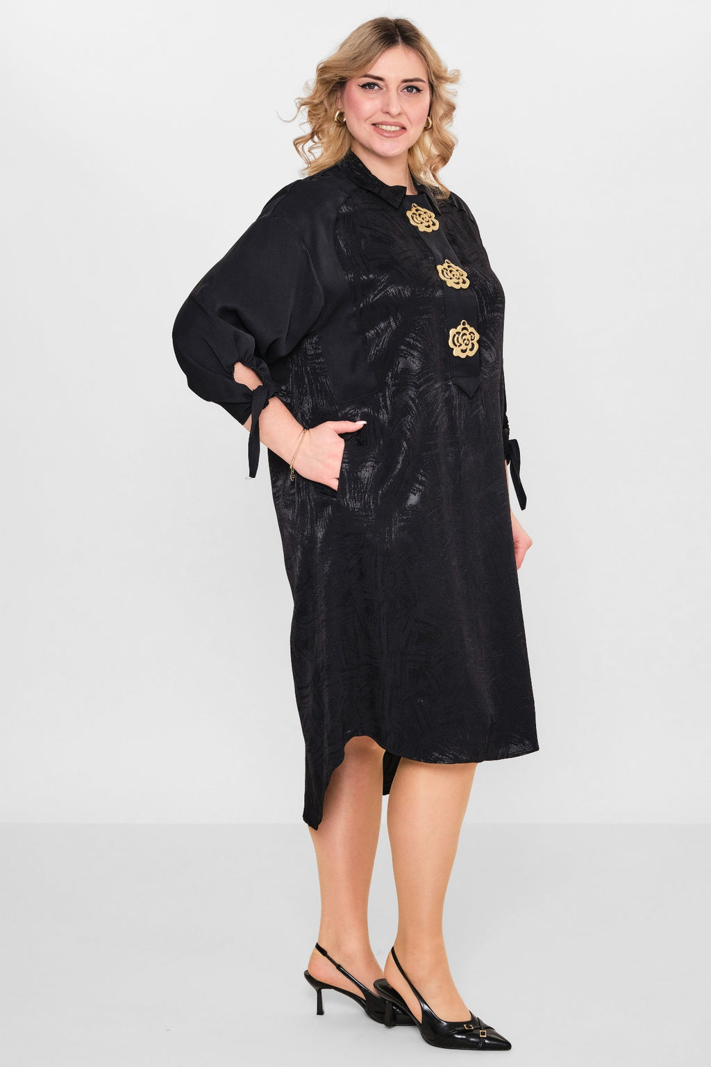 Ebberro - Plus Size Dress (EBR26Y51925BB) - 8690200108303