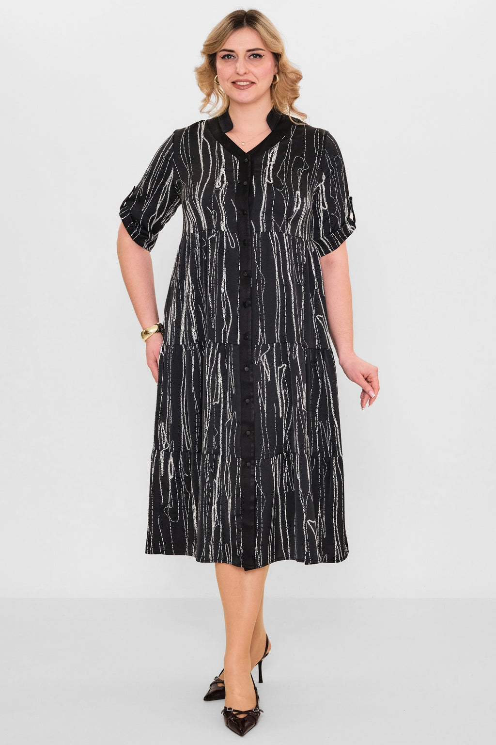 Ebberro - Plus Size Dress (EBR26Y5358BB) - 8690200108341