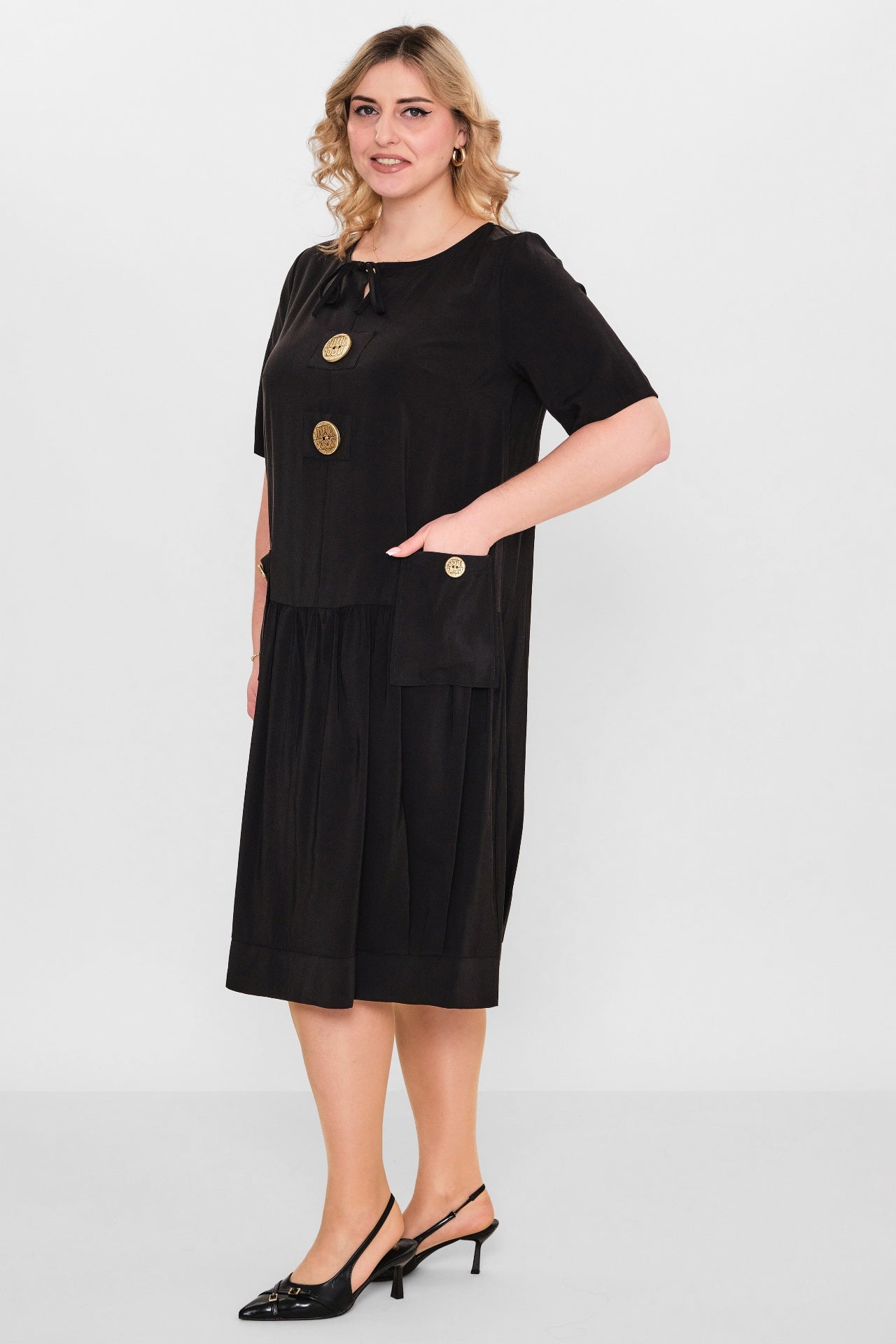Ebberro - Plus Size Dress (EBR26Y53825BB) - 8690200108358