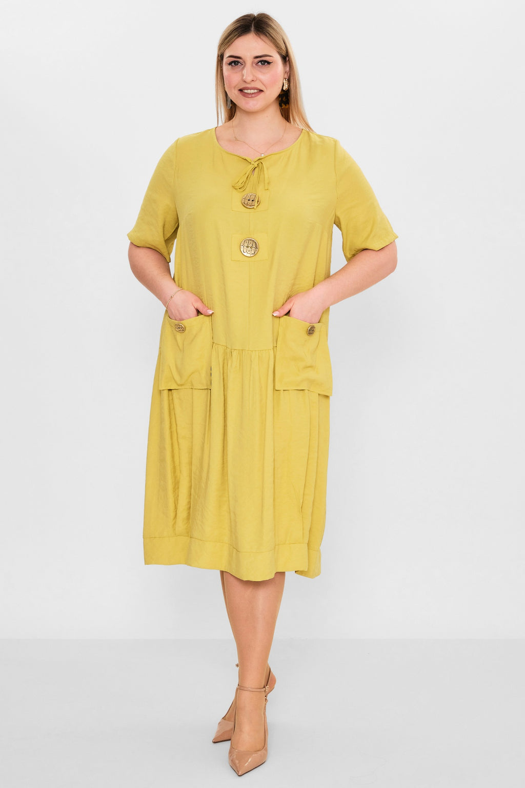 Ebberro - Plus Size Dress (EBR26Y53825BB) - 8690200108372