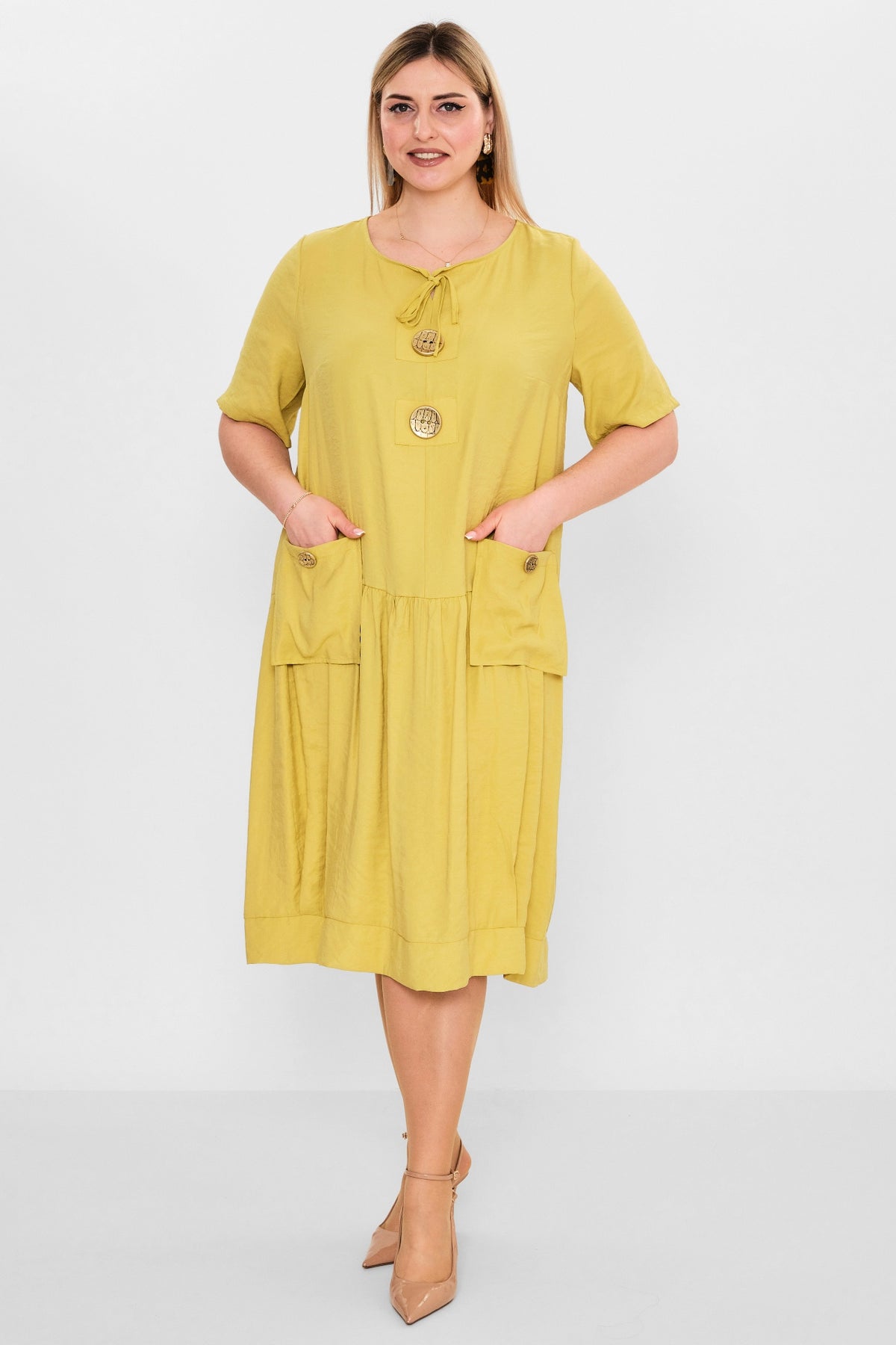 Ebberro - Plus Size Dress (EBR26Y53825BB) - 8690200108372