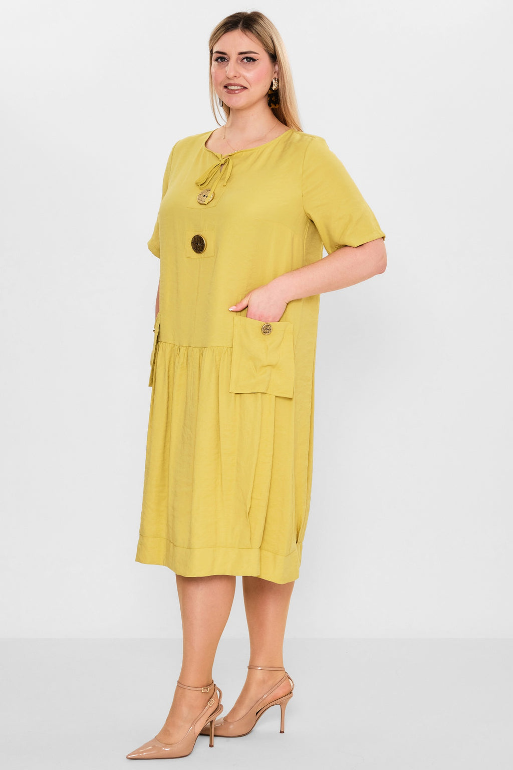 Ebberro - Plus Size Dress (EBR26Y53825BB) - 8690200108372