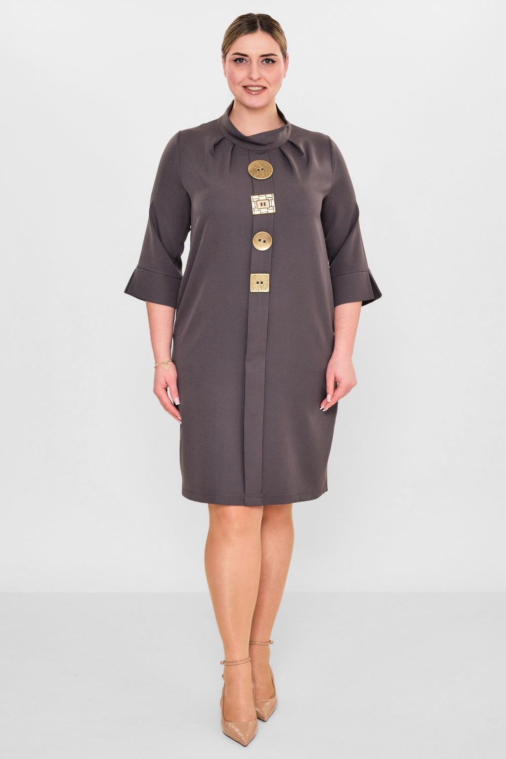Ebberro - Plus Size Dress (EBR26Y6113BB) - 8690200108389
