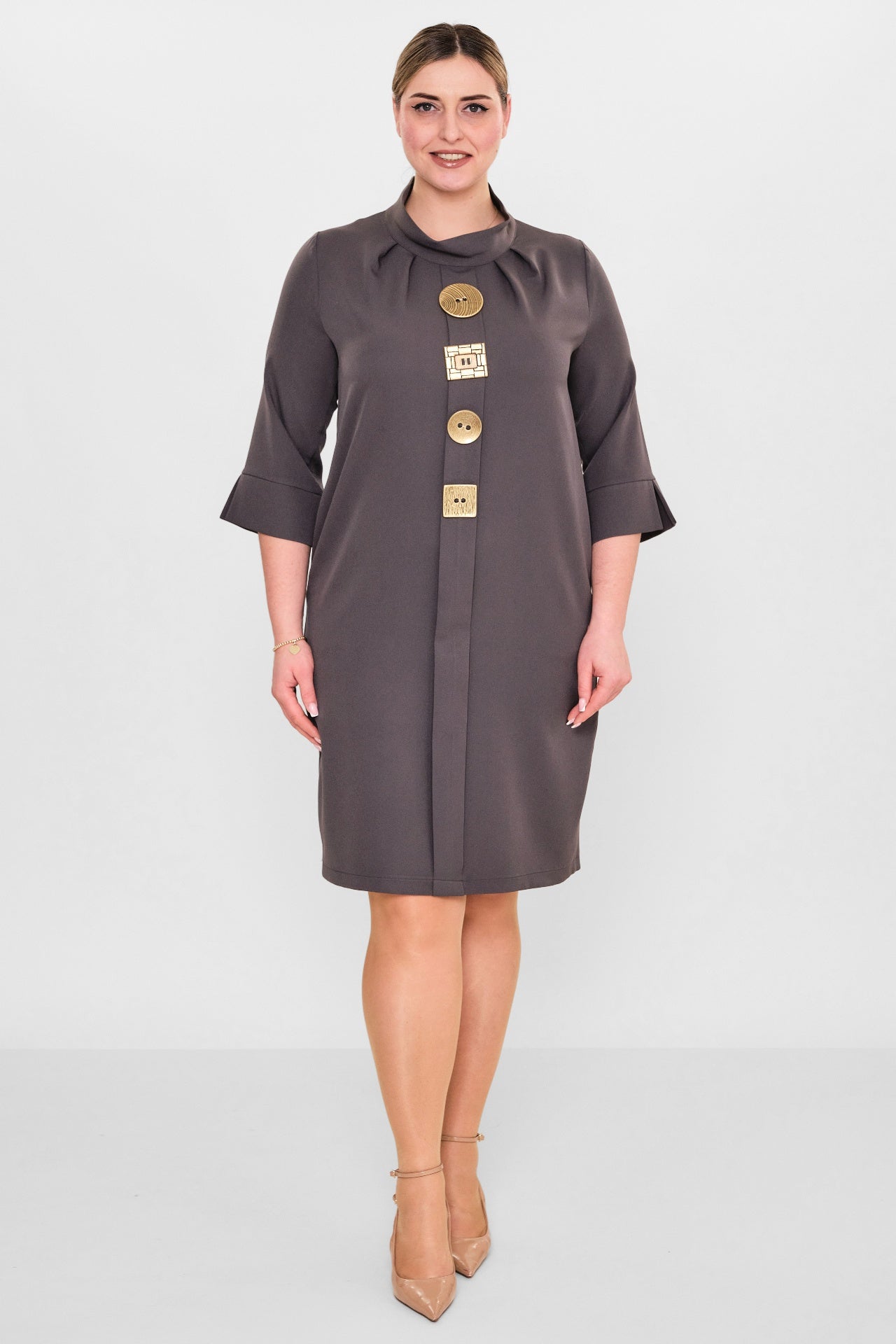 Ebberro - Plus Size Dress (EBR26Y6113BB) - 8690200108389